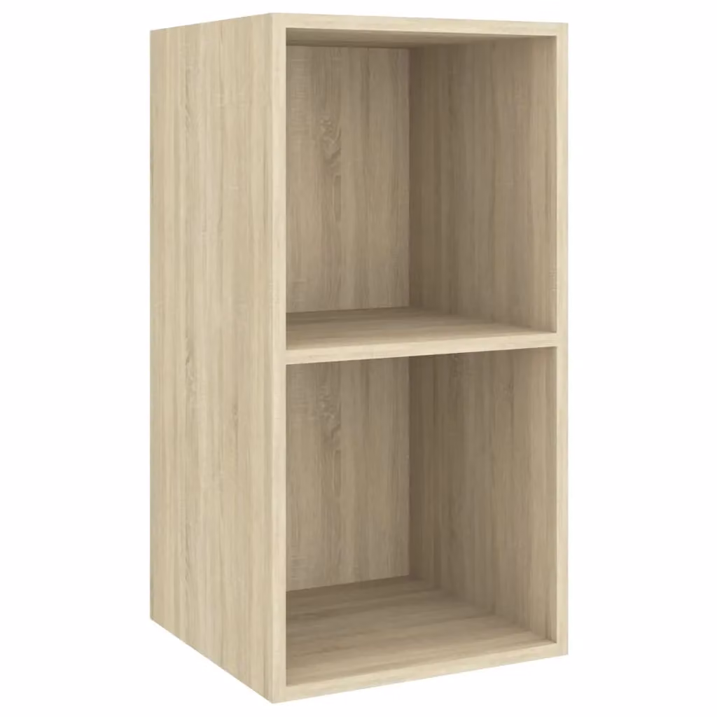 Berkfield Home Wall-mounted TV Cabinet in Sonoma Oak Brown, W/D/H: 37 x 37 x 72 cm – 2