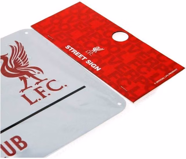 Liverpool FC Official Metal Street Sign in White – 1