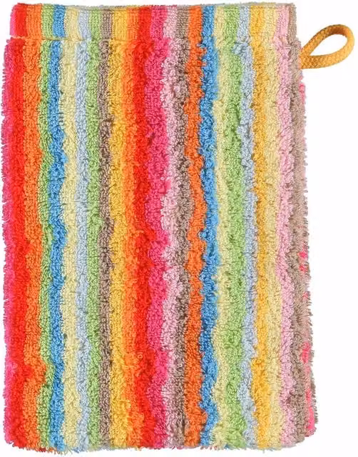 Cawo Striped Cotton Terry Washcloth in Multicolour
