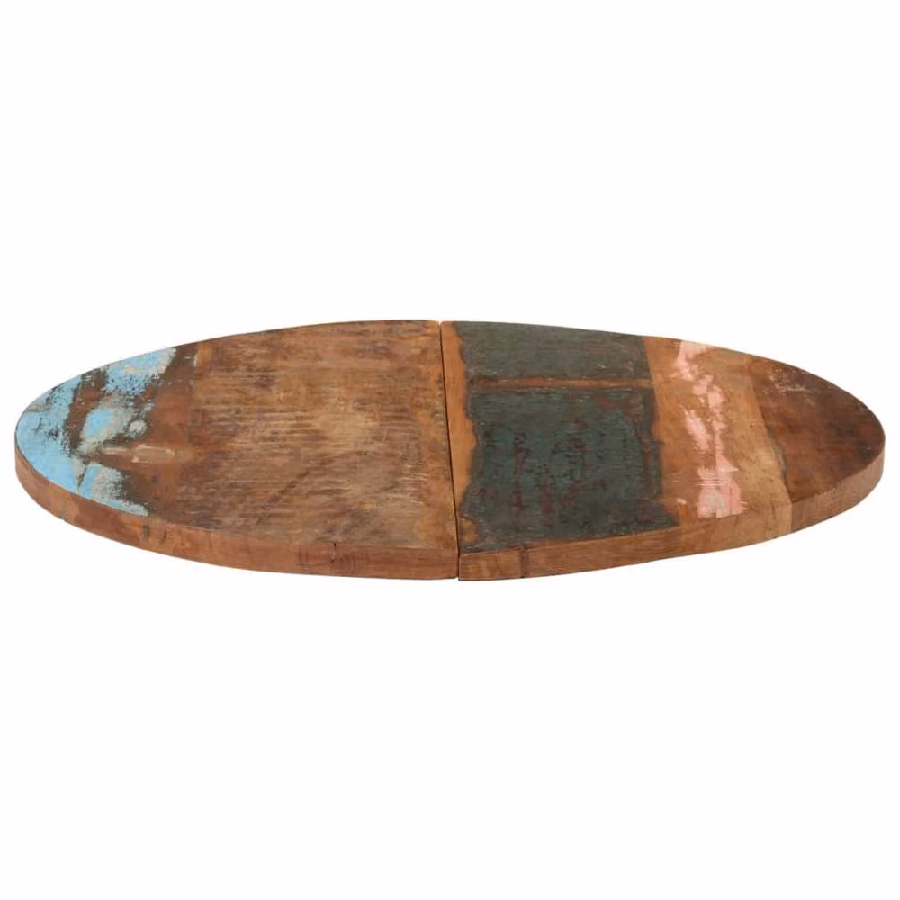 Berkfield Home Round Solid Reclaimed Wood Table Top, Brown, Diameter: 70 cm, Thickness: 2.5 cm – 2