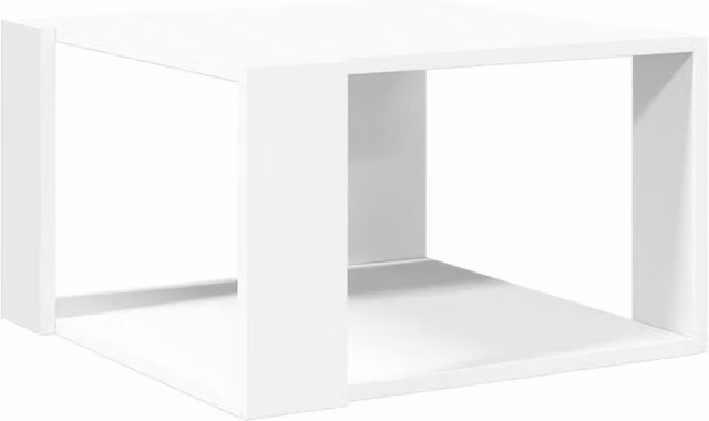 Berkfield Home Square Coffee Table in White, W/D/H: 51.5 x 51.5 x 30 cm – 1