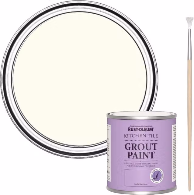 Rust-Oleum Kitchen Grout Paint Porcelain White 250ml