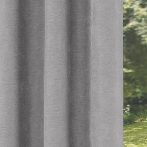 Enhanced Living Grey Chenille 100% Blackout Thermal Eyelet Curtains, W: 168 cm, D: 137 cm – 2