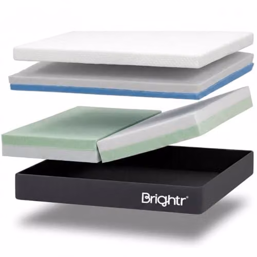 Brightr SixSense Adjustable Memory Foam Mattress with Copper Infused Cover and Dual Support Core, W/D/H: 180 x 200 x 25 cm