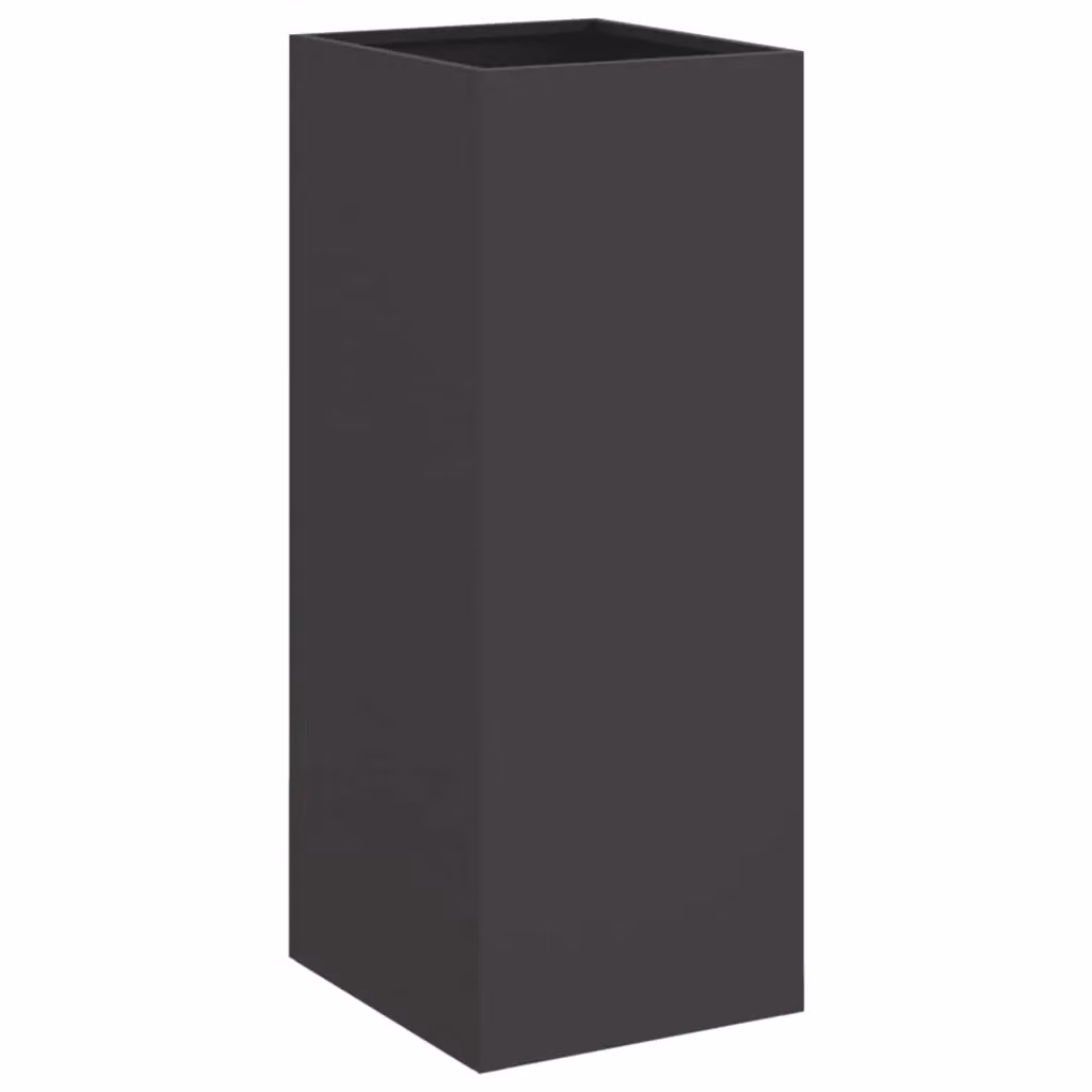 Berkfield Home Steel Planter Tub, Black, W/D/H: 32 x 29 x 75 cm – 2