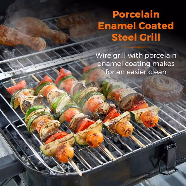 Tower Tabletop Charcoal BBQ Grill in Black Enamelled Steel