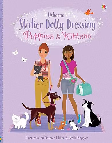 Usborne Sticker Dolly Dressing Puppies and Kittens Multicolour Sticker Book