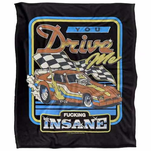 Steven Rhodes You Drive Me Insane Multicolour Super Soft Fleece Throw Blanket W/D/H: 152 x 127 cm – 5