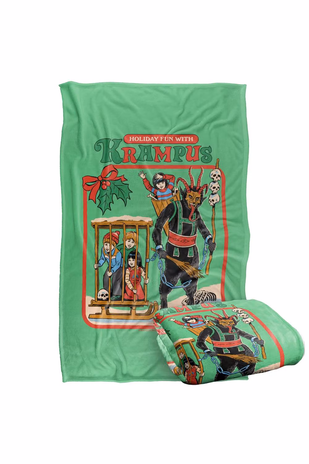 Steven Rhodes Fun With Krampus Silky Touch Super Soft Fleece Throw Blanket, Multicolour, W/D/H: 152 x 127 cm – 2