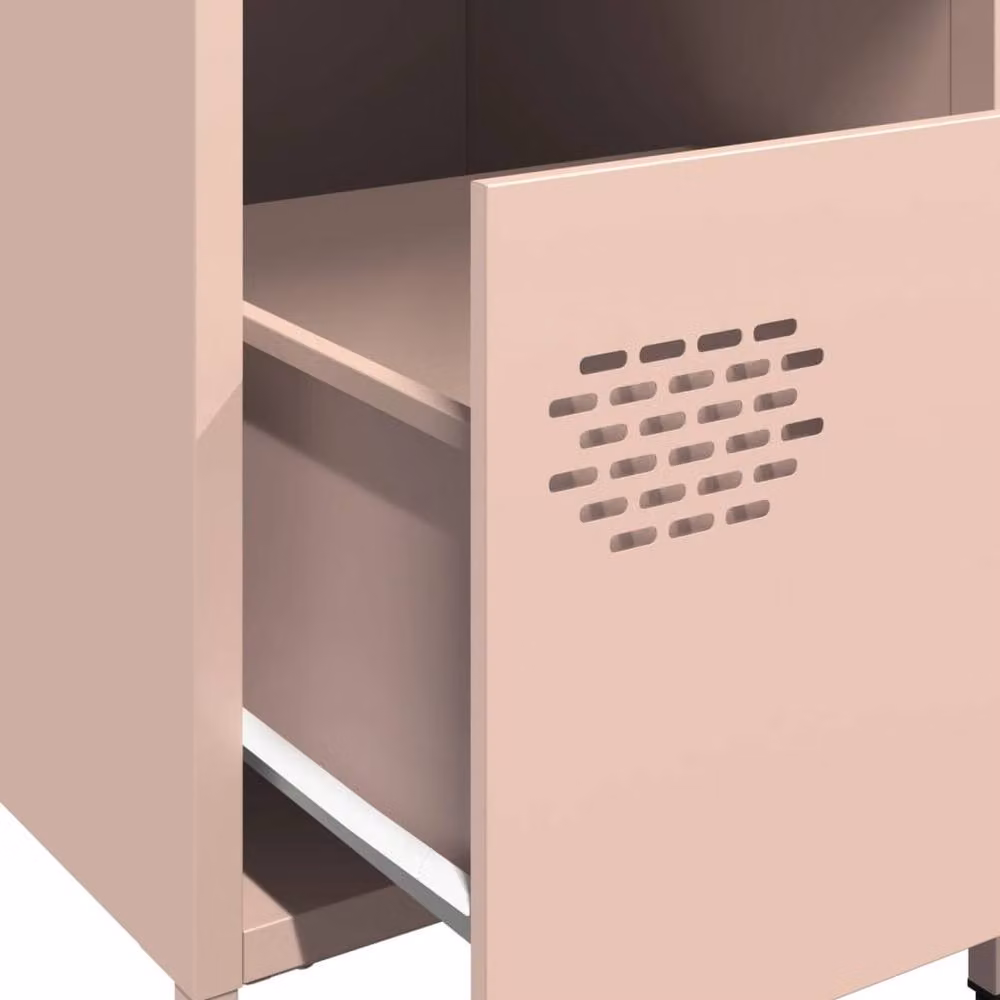 Berkfield Home Timeless Bedside Cabinets, 2 Piece, Pink, W/D/H: 35 x 39 x 43.5 cm – 3