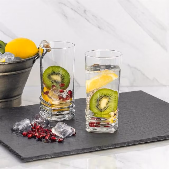 LAV Elegan Transparent Glass Tumbler Pack of 6, 335 ml