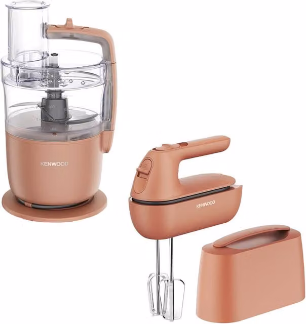 Kenwood Go Super Compact Food Processor and Hand Mixer in Red