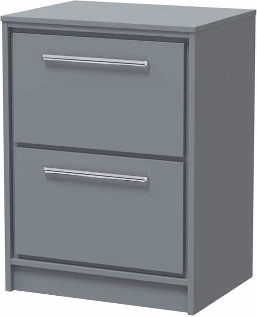 Balterley 600mm Floor Standing 2-Drawer Vanity with Worktop in Coastal Grey
