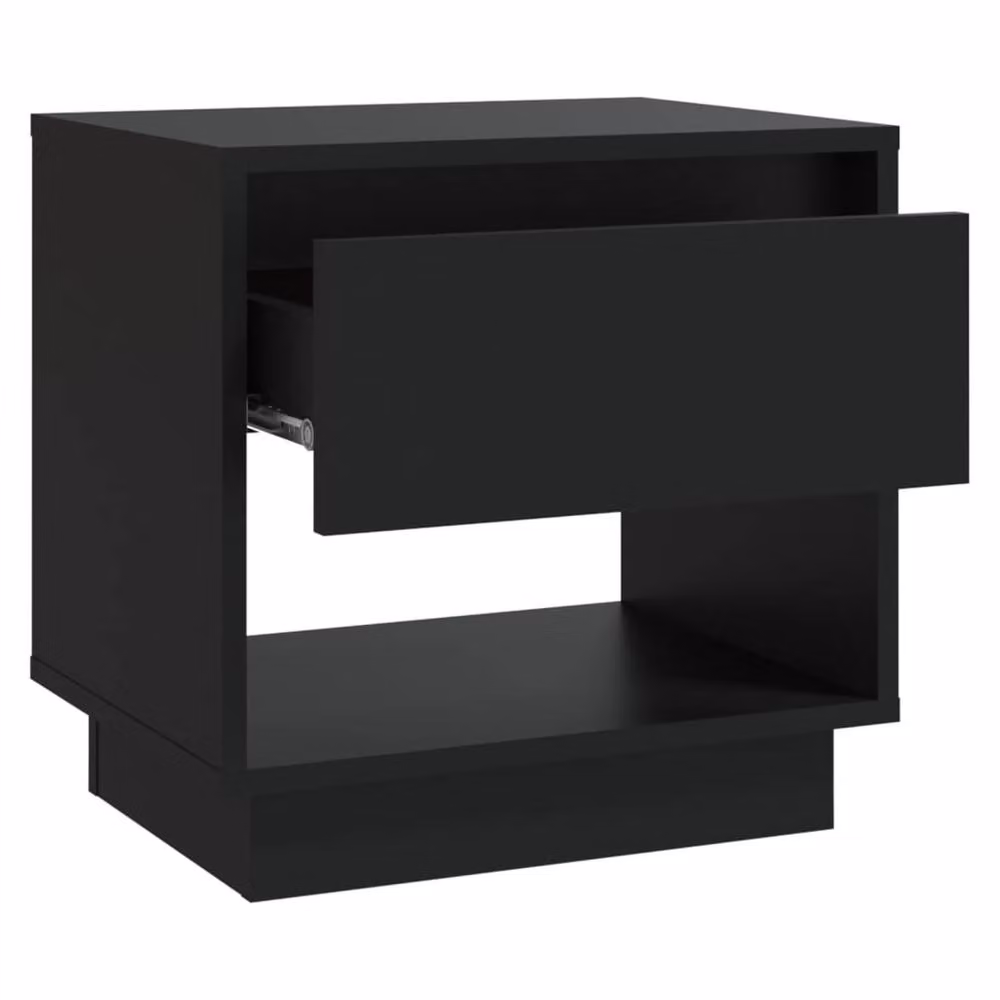 Berkfield Home Black Bedside Cabinet W/D/H: 45 x 34 x 44 cm – 4
