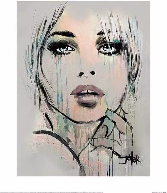 Loui Jover Anymore II Abstract Graphic Paper Poster in Black and Multicolour