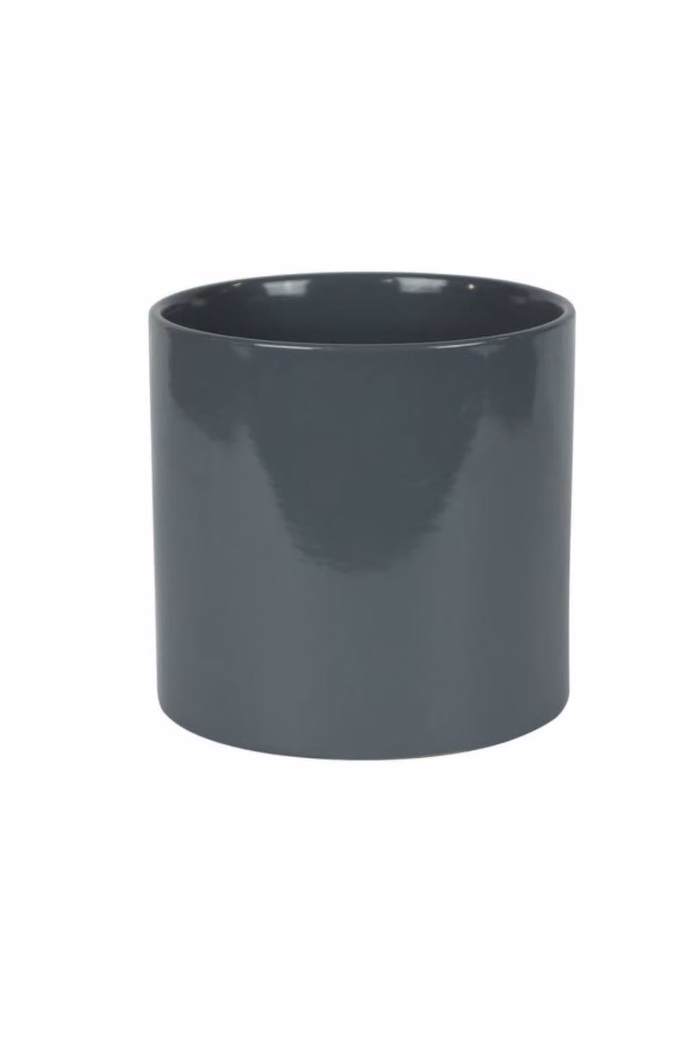 KDMD Hortus Sofia Glossy Grey Ceramic Tabletop Pot, W: 17 cm, D: 17 cm, H: 17.5 cm – 2