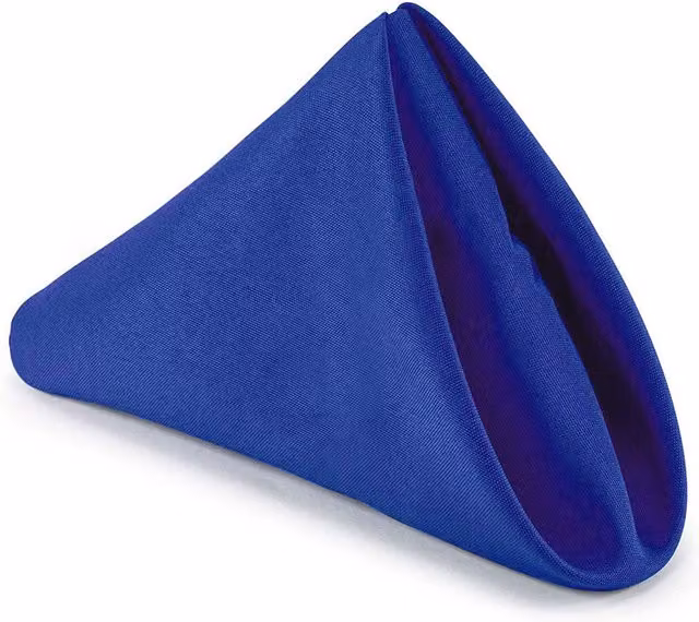 Neel Blue Reusable Polyester Table Napkins in Blue, W/D/H: 50 x 50 x 0.2 cm