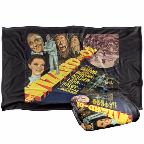 LOGOVISION The Wizard Of Oz Vintage Poster Super Soft Fleece Throw Blanket, Multicolour, W: 91 cm x D: 147 cm – 1