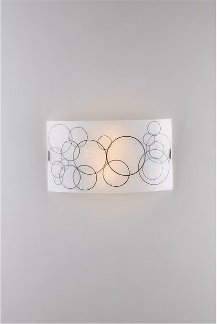 Netlighting Karma Modern Decorative Flush Ceiling Light in White Glass with E27 Socket