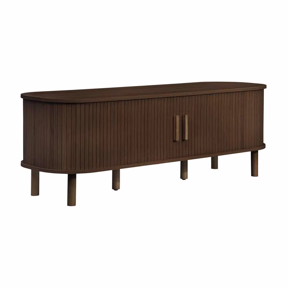 Birlea Axel Fluted 2 Door TV Cabinet in Walnut Brown – 5