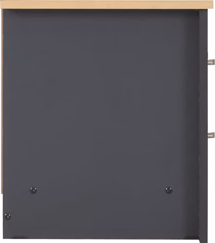 Seconique Portland 2 Drawer Bedside Table in Grey and Oak, W: 50.0 cm, D: 40.0 cm, H: 45.5 cm – 4
