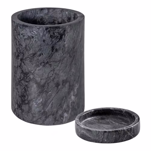Argon Tableware 2 Piece Marble Wine Coaster and Cooler Set in Black, Grey and Multicolour – 1