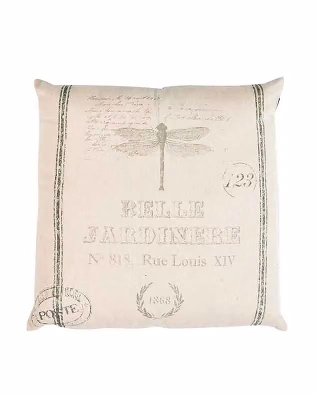 Dibor Belle Jardinere Green Summer Outdoor Garden Cushion, Striped Square Design in Green, Grey and Beige, W/D/H: 50 x 50 x 50 cm – 2