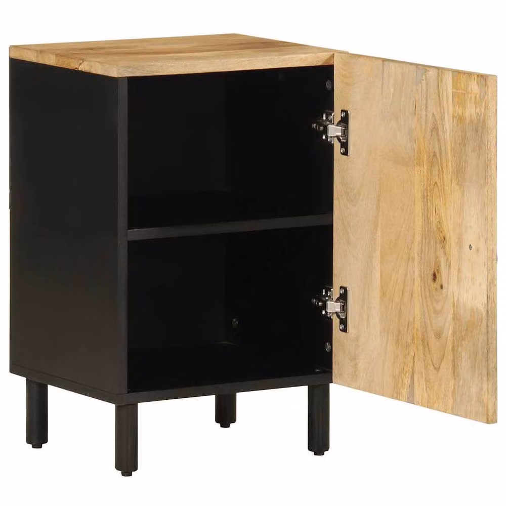 Berkfield Home Brown Mango Wood Bathroom Cabinet W/D/H: 38 x 33.5 x 58 cm – 2