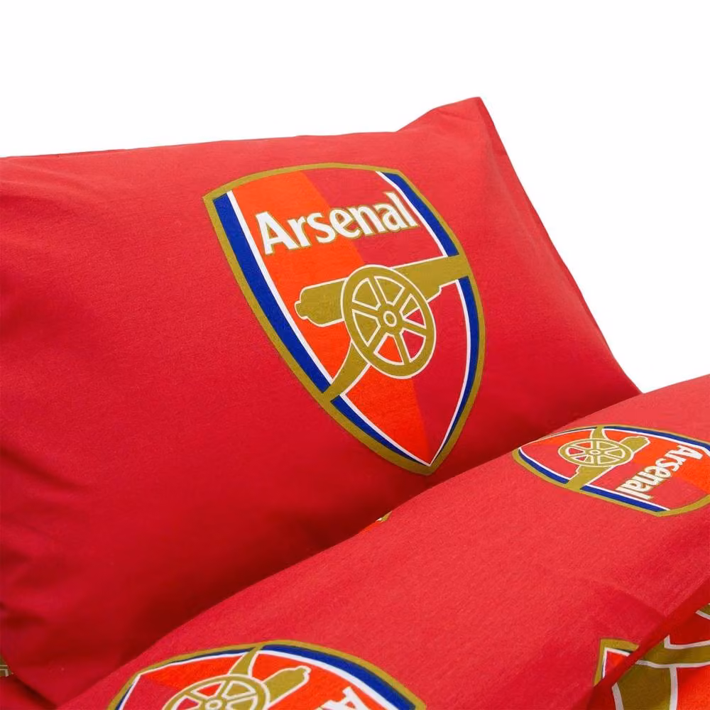 Arsenal FC Reversible Duvet Cover and Pillowcase Set in Red, W: 90 cm, H: 200 cm – 3