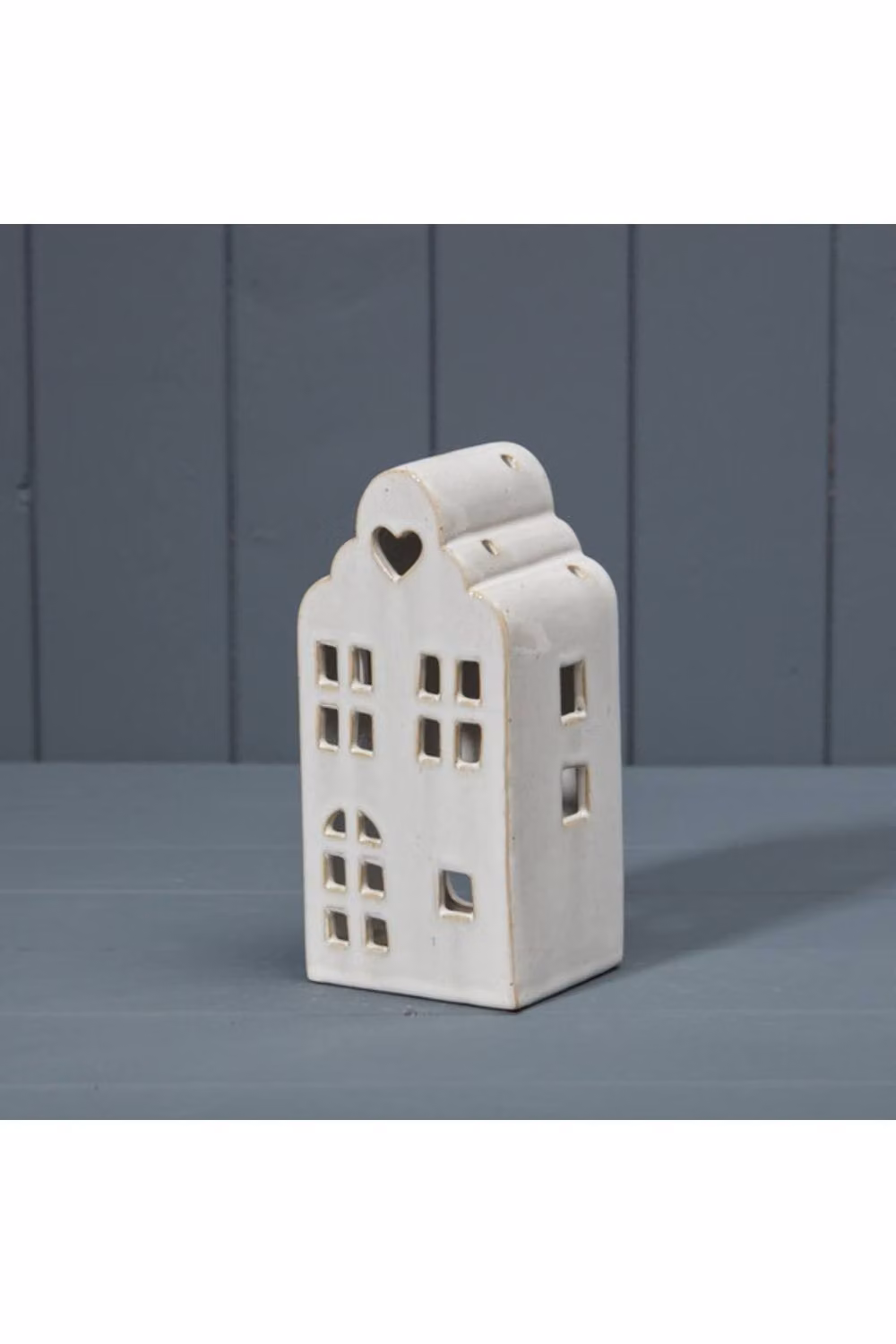 KDMD White Elegant Ceramic House Tealight Holder – 2