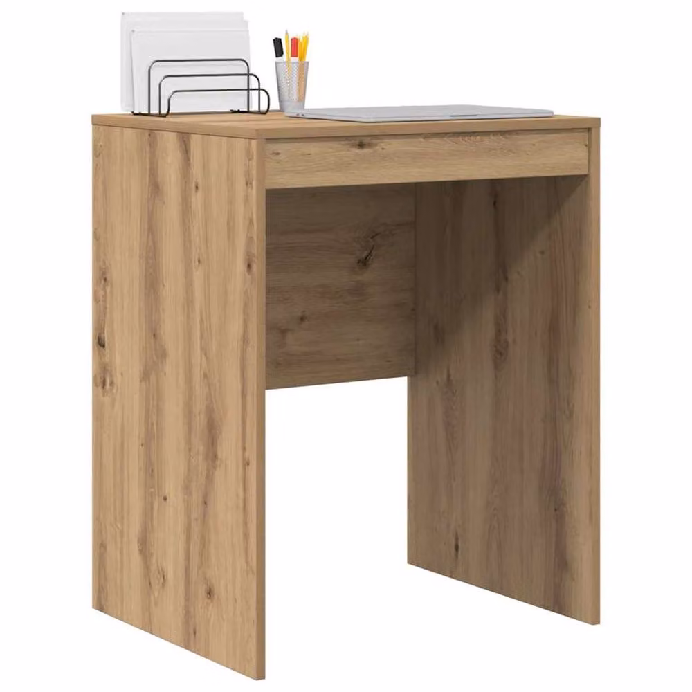 Berkfield Home Artisan Oak Writing Desk in Brown, W/D/H: 60 x 50 x 76 cm – 2