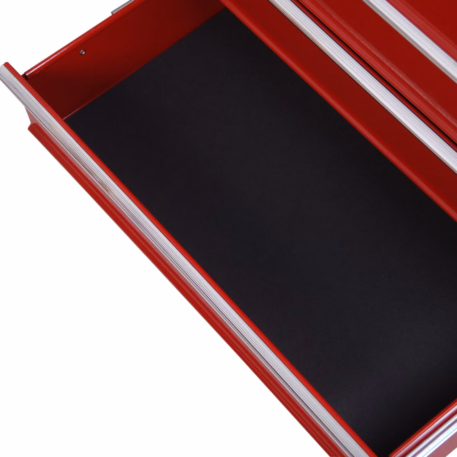 HOMCOM Red Steel 5 Drawer Lockable Tool Box on Wheels with Side Handle – 7