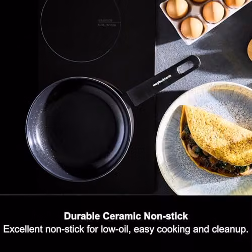 Morphy Richards Beige Ceramic Frying Pan, 20cm, Oven Safe, Aluminium – 2