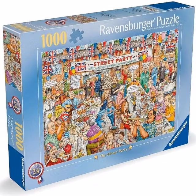 Ravensburger Street Party 1000 Piece Jigsaw Puzzle in Blue and Multicolour