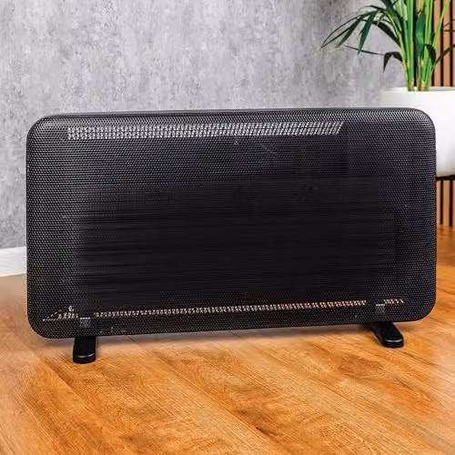TCP 2000W 2-in-1 Black Infrared and Convection Panel Heater with Digital Thermostat and Timer – 3
