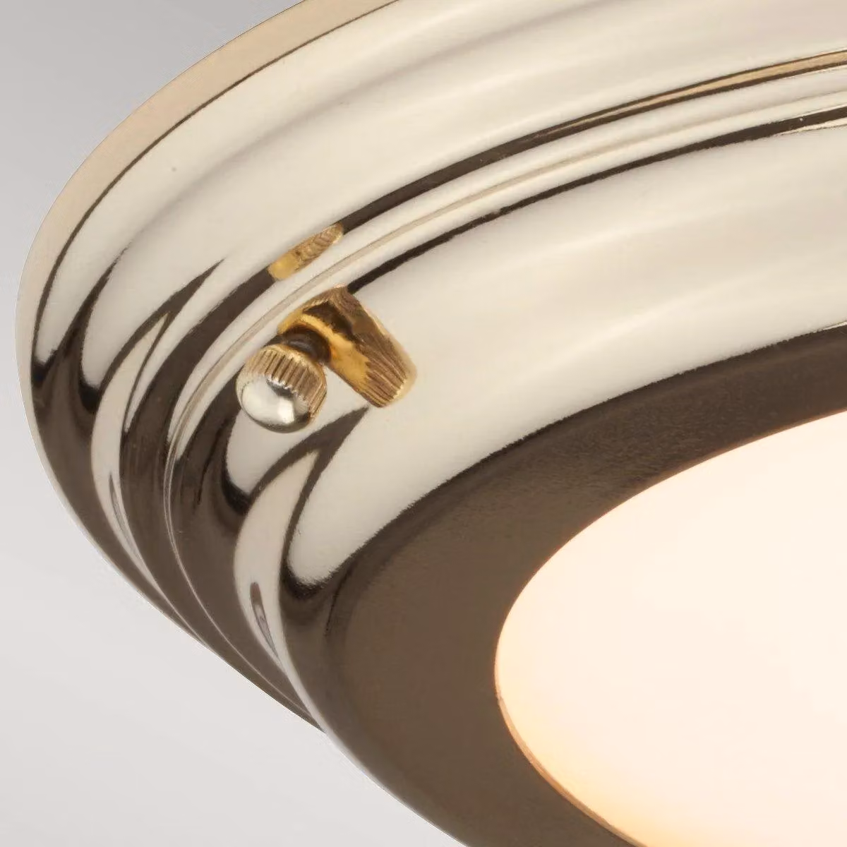 Netlighting Welland LED 1 Light Flush Ceiling Light in Polished Brass – 2