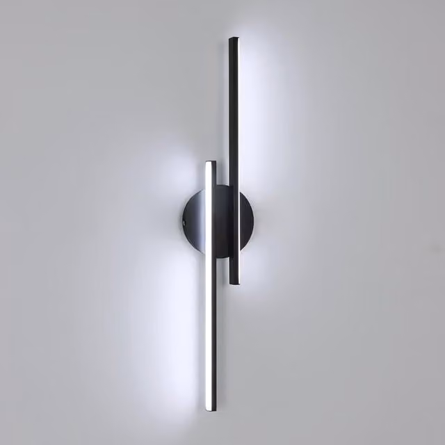 Bath Plus TB+ LED Minimalist Up and Down Wall Light Sconce in White and Black