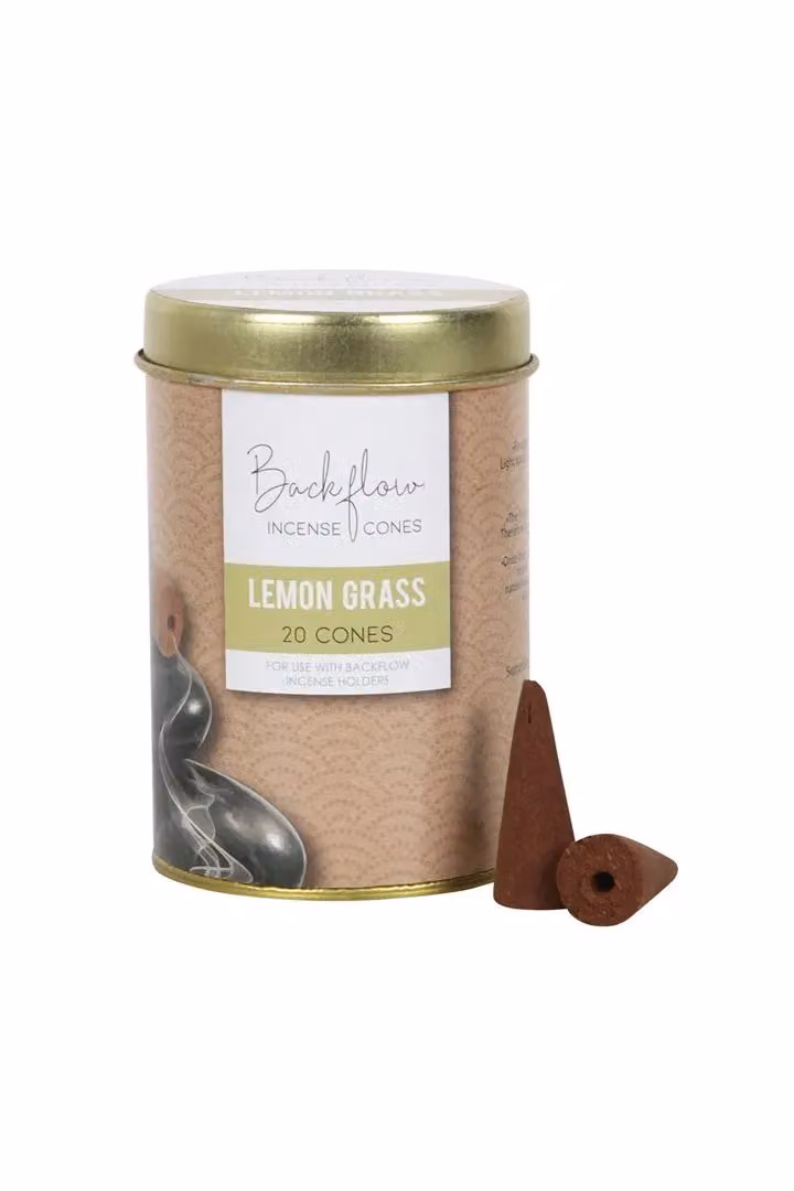 Elements Home Fragrance 6 Tins of Lemon Grass Jumbo Backflow Cones in Brown – 2