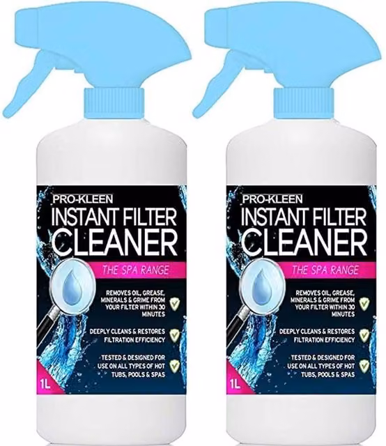 Pro-Kleen Instant Hot Tub Pool and Spa Filter Cleaner Spray, White, 2 kg