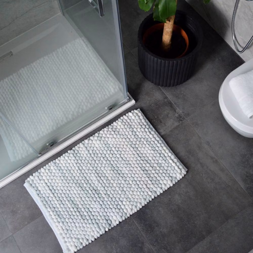 Allure Bath Fashions Marl Chunky Bobble Non Slip Bath Mat, Grey, W: 80 cm, D: 50 cm – 3