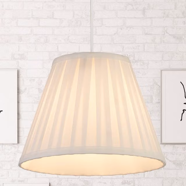Small White Fabric Cone Lampshade from the Lighting Collection