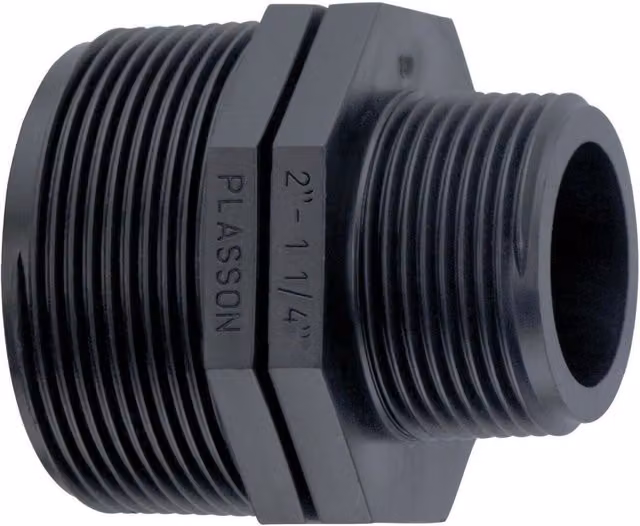 Plasson Grey Threaded Reducing Nipple 1.1/4" x 1"
