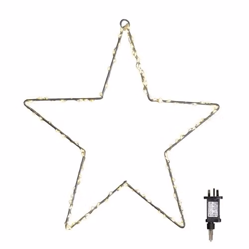 Samuel Alexander Silver and White Hanging Metal Christmas Star, Diameter: 30 cm – 3