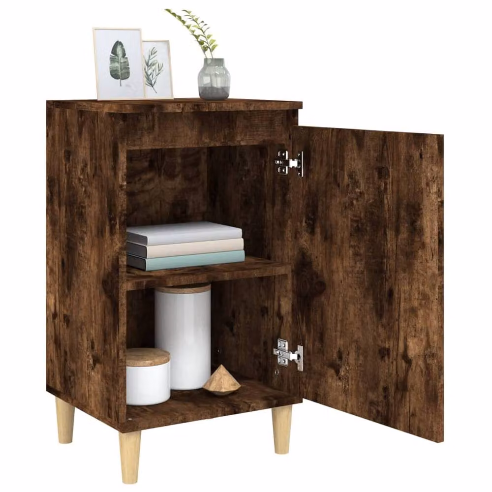 Berkfield Home Classic Bedside Cabinets, 2 Piece Set in Smoked Oak Brown, W/D/H: 40 x 35 x 70 cm – 3