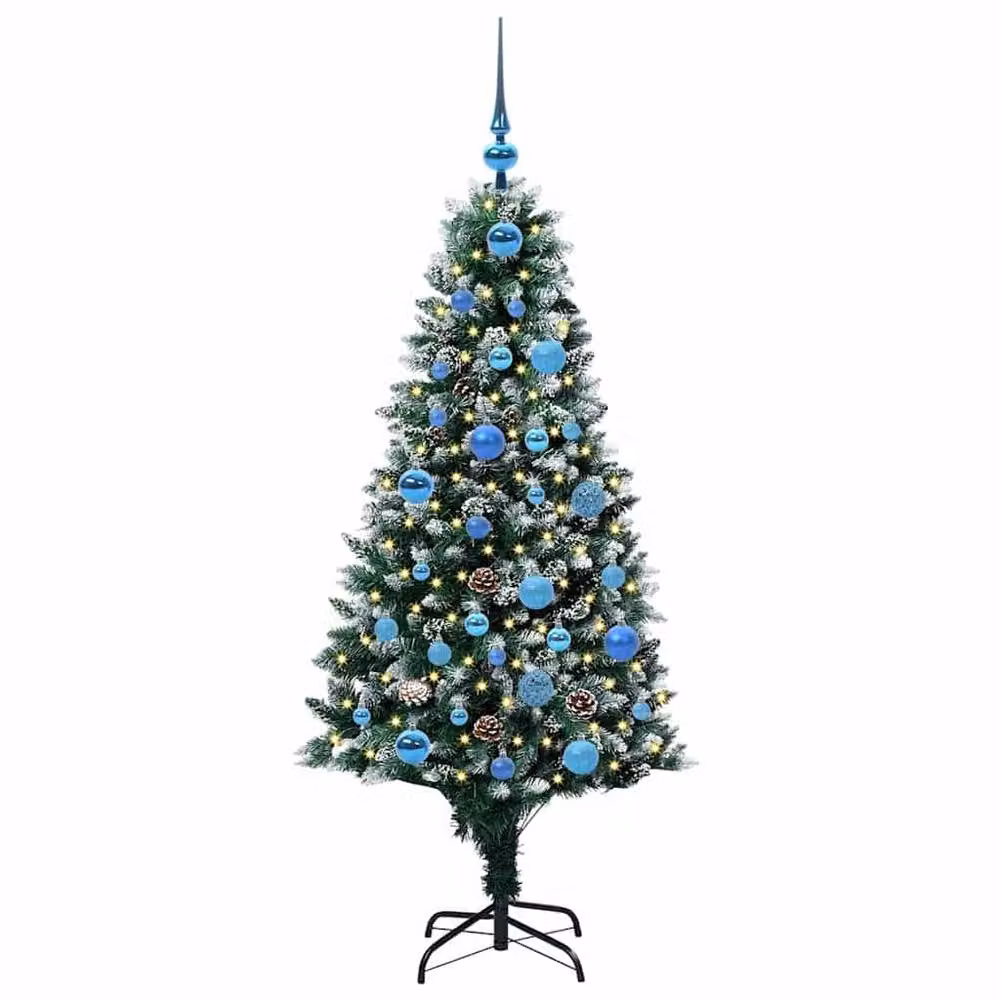 Berkfield Home Artificial Green Christmas Tree with 150 Warm White LEDs and Stand, Height: 150 cm – 3