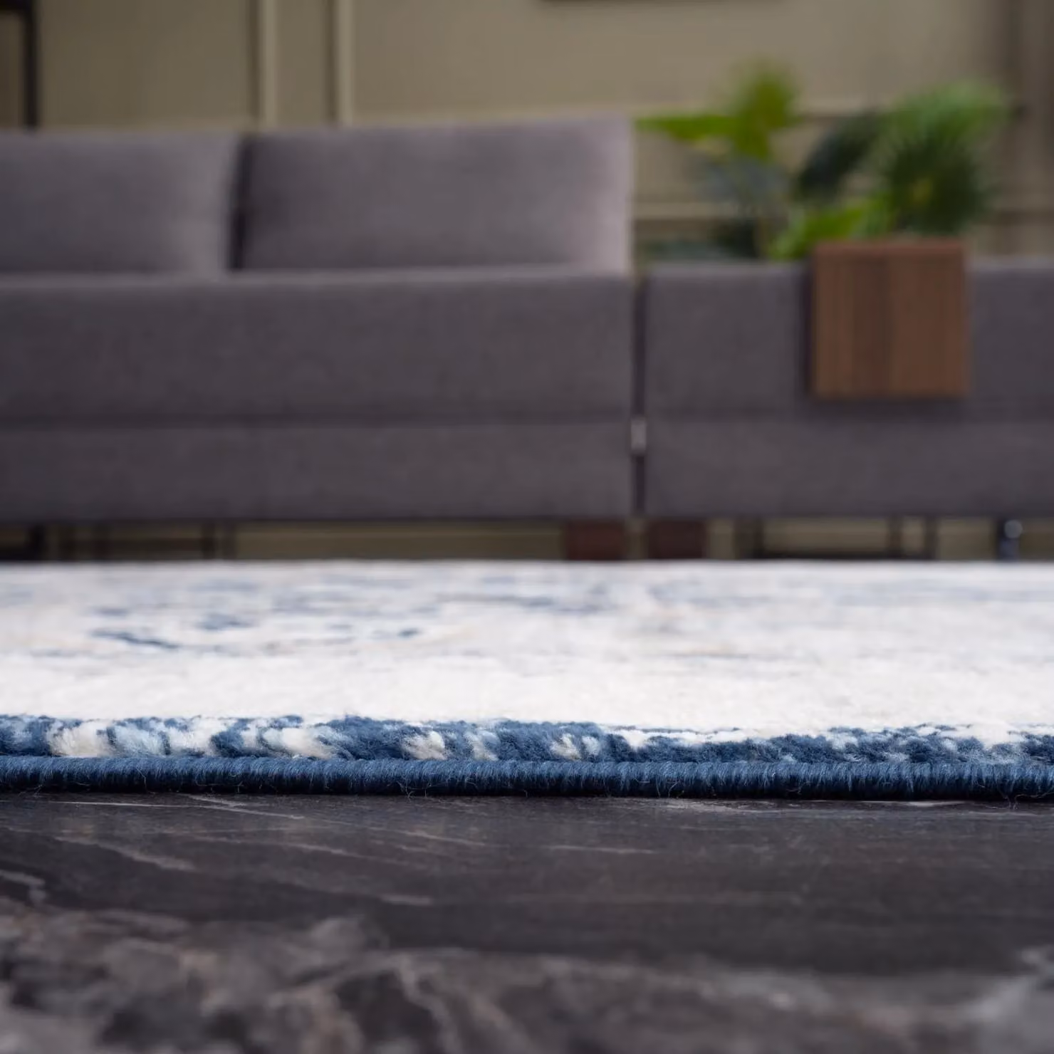 THE RUGS Montana Medallion Vintage Area Rug in Navy, Beige and Brown, W/D/H: 120 x 170 cm – 5