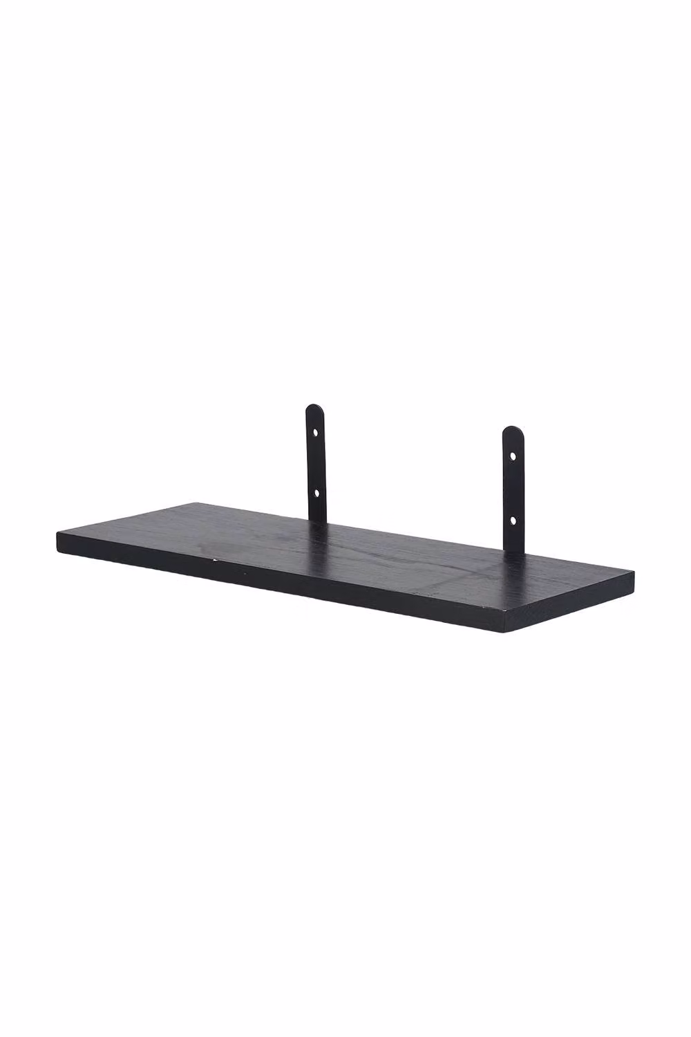 Living and Home 6-Piece Carbonised Solid Paulownia Wood Wall-Mounted Floating Shelves in Black – 2