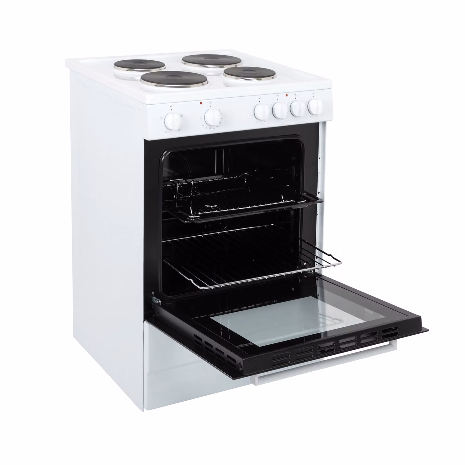 Willow 68L Freestanding Single Cavity Electric Cooker with Solid Plate and Grill, White – 3
