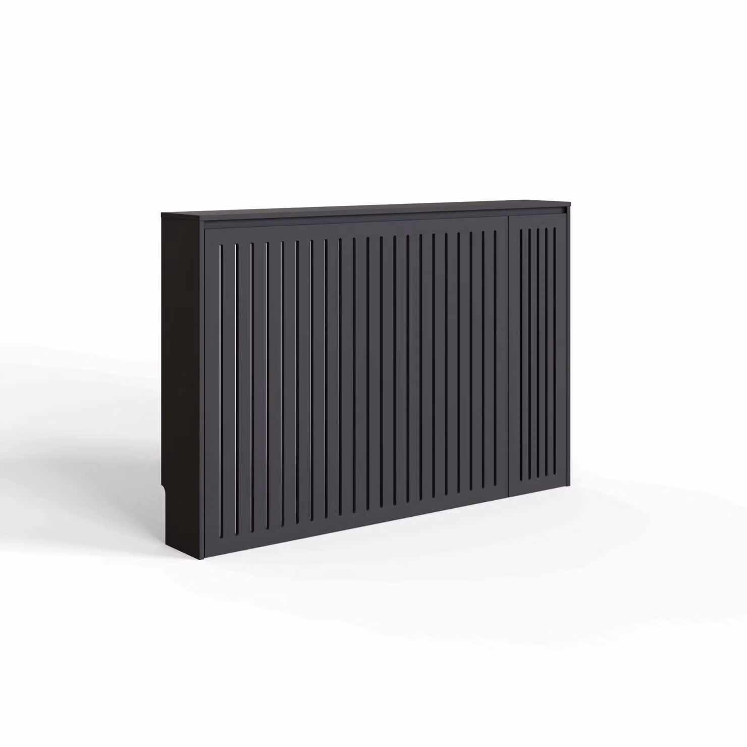GFW Cooper Storage Radiator Cover in Matt Black W/D/H: 95.0 x 141.0 cm – 2