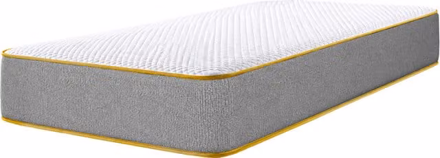 Starlight Beds ComfortCore 1000 Hybrid Pocket Spring Mattress, Yellow and Grey, W/D/H: 90 x 190 x 23 cm